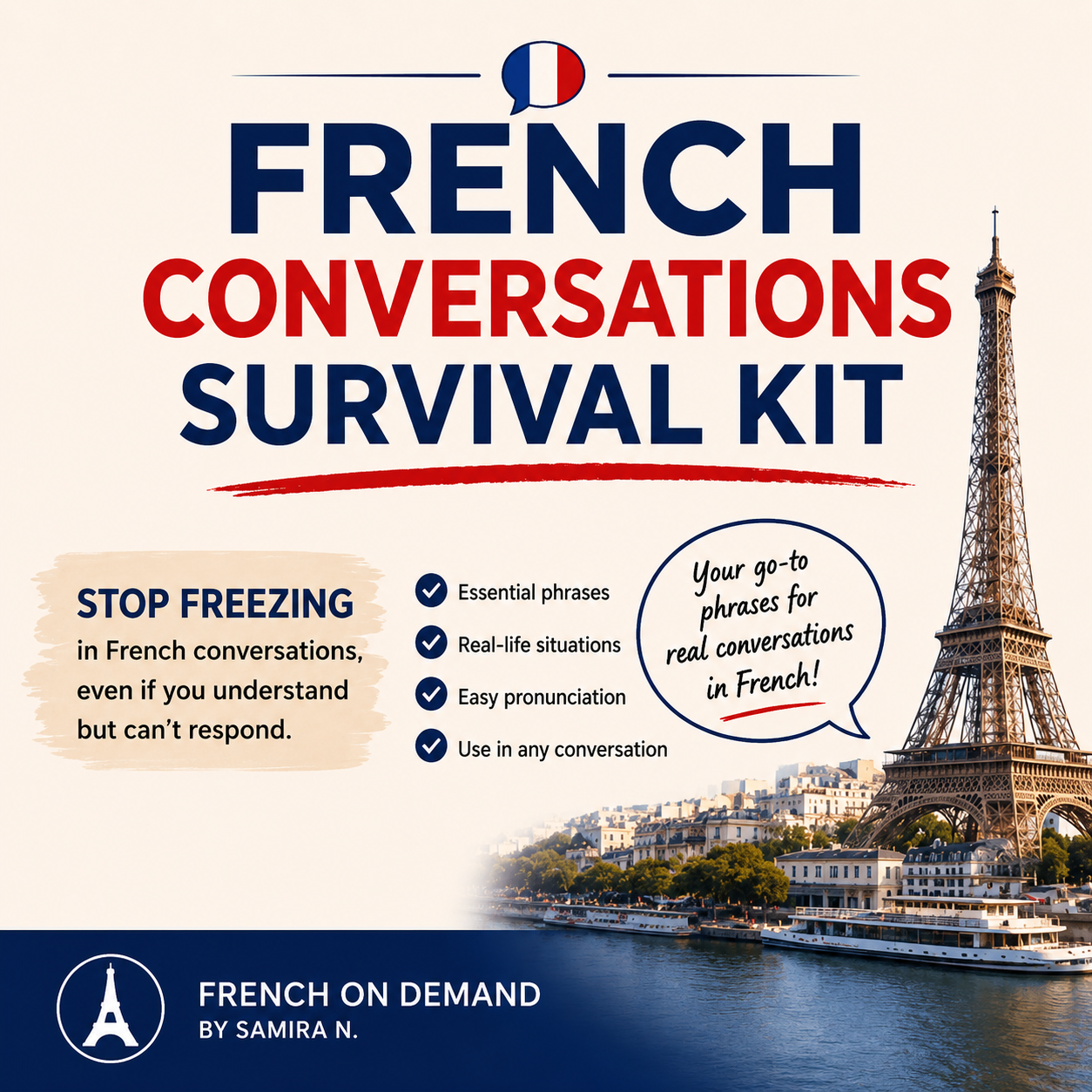 French Conversations Survival Kit cover by Samira N.
